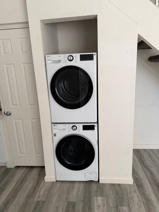 Inside front loading washer and dryer - 7919 E Kimsey Ln Unit A