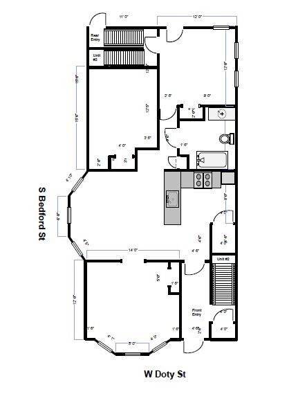 Floor Plan #1 - 554 W Doty St Unit #1