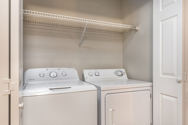 Streamline your chores with this functional laundry setup.