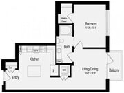 A1 | 1 bed 1 bath | 778 Sq. Ft