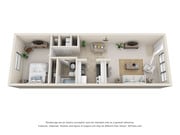 1 Bed, 1 Bath - 580 SF