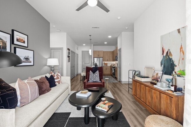 2BR, 2BA - 1,080SF - Open Living Space