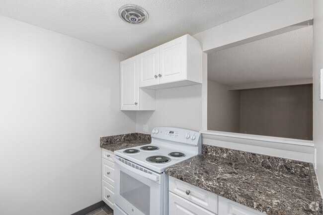 Studio (550sqft) - Kitchen - Ridgefield Apartments
