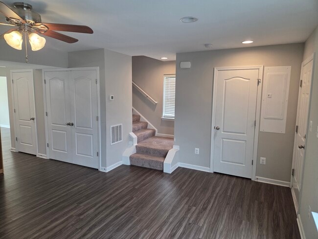 Stairs from living room to bedrooms - 128 Loblolly Dr