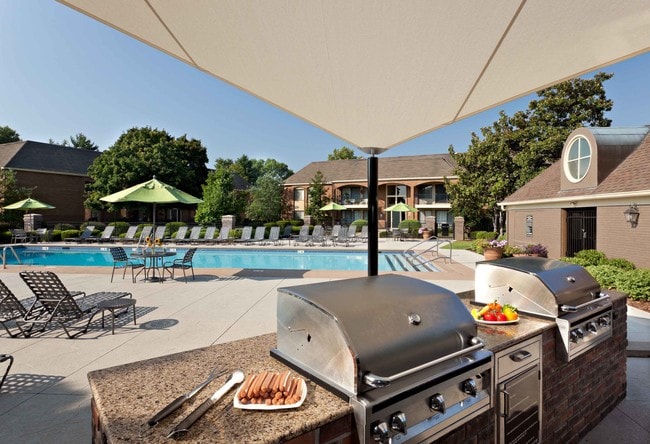 Poolside grills and chef's kitchen