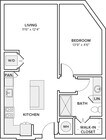 736 sq ft one bedroom one bathroom