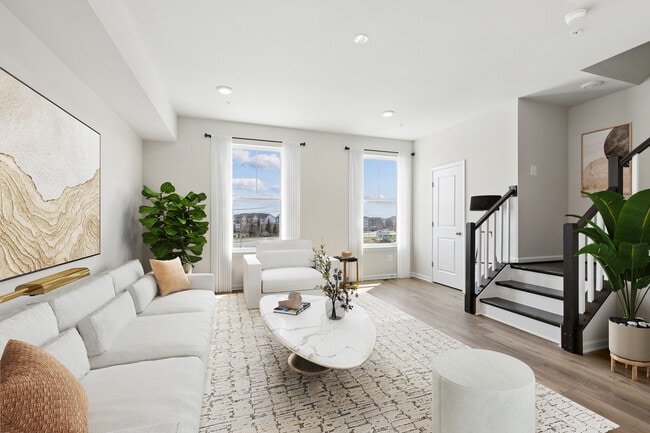 Relax in a bright, open living space filled with natural light.