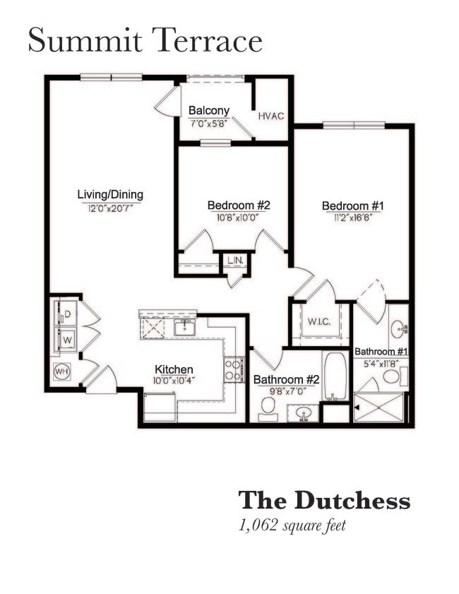 Dutchess 2HAB, 2BA - Summit Terrace Luxury Apartments