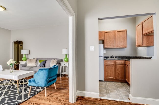 Kitchen and living area - The Chalfonte Apartments