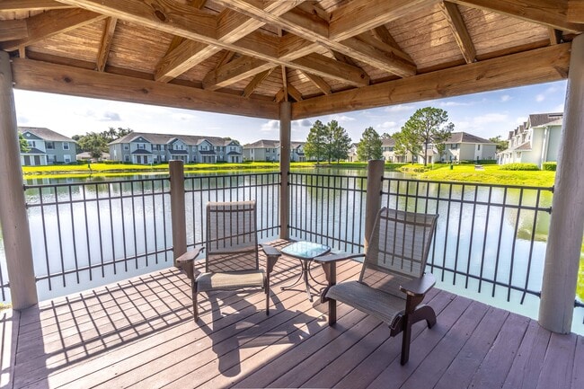 Beautiful and Tranquil Pool Area Overlooking the Pond and Fountain
