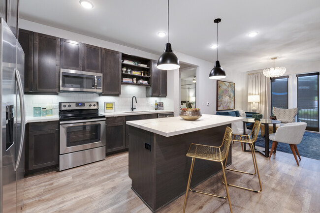 Model Living Area - Gables Water Street Apartments