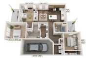 Plano de planta de roble Mirella