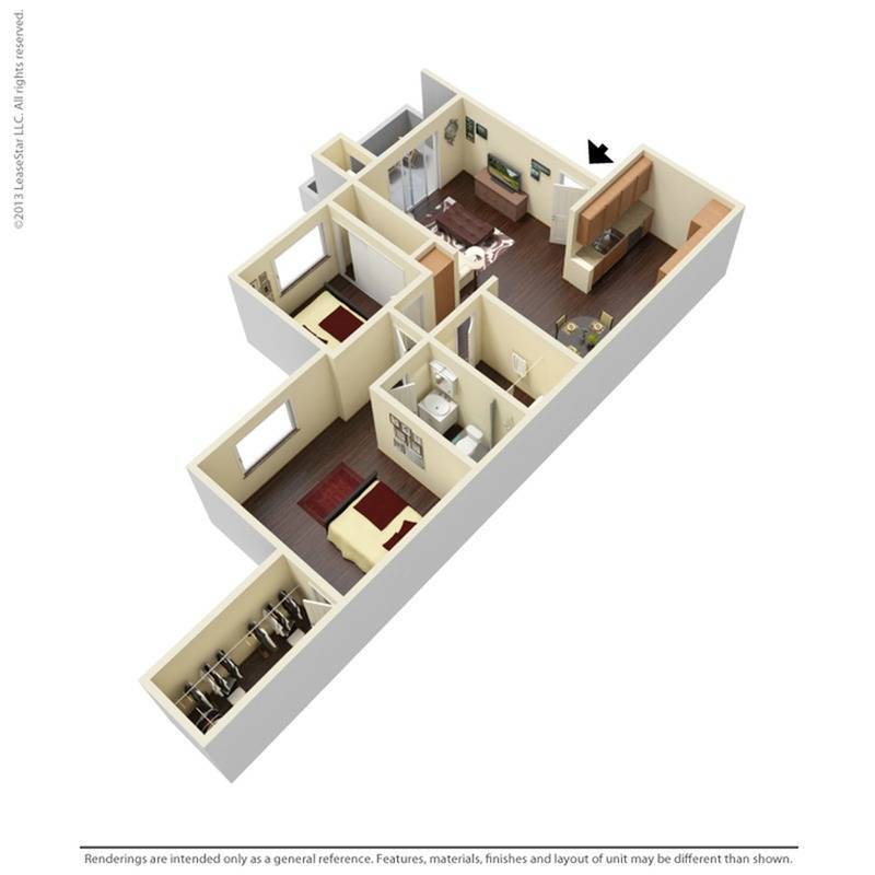 All floor plans feature hard surface wood style flooring in the living area as well as carpet in the bedroom(s). Your home will feature a large walk-in closet in the primary bedroom. Enjoy the convenience of your own single-car garage with room for storage as well as an assigned parking space. *Dire - 2x2C