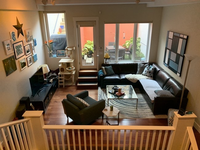 View of Living Room from Kitchen - 1830 18th St NW Unit D