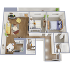 Two bedroom, two bath, 1,191 square feet