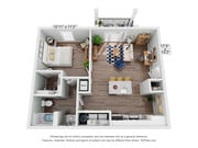 1BR, 1BA- 765SF- Rose