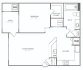 One Bedroom One Bath (610 SF)