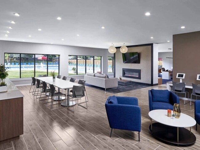 Resident Lounge with Pool View