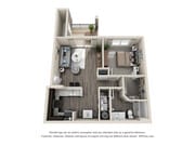 1 Bedroom/1 Bathroom Sm1x1M
