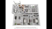 A photo of our 3x2 floor plan, The Allgood.