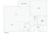 Aiken | 1-Bedroom Floorplan