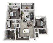 C1 (1BR and Den) floor plan Brookside 51