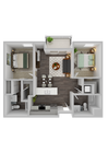2A-1 - 2 Bedroom, 2 Bath