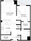 1-F floor plan West of Chestnut