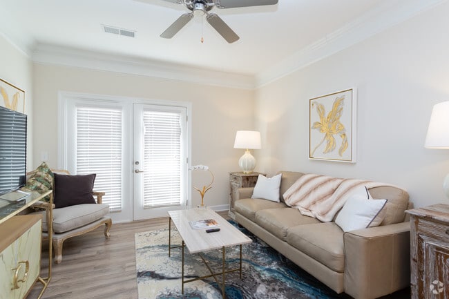 2BR, 2BA - 1042sf Elyse- Living Area - Pines at Glen Laurel Luxury Apartments