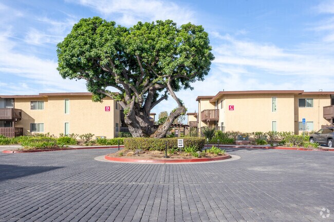 Entrance to complex.