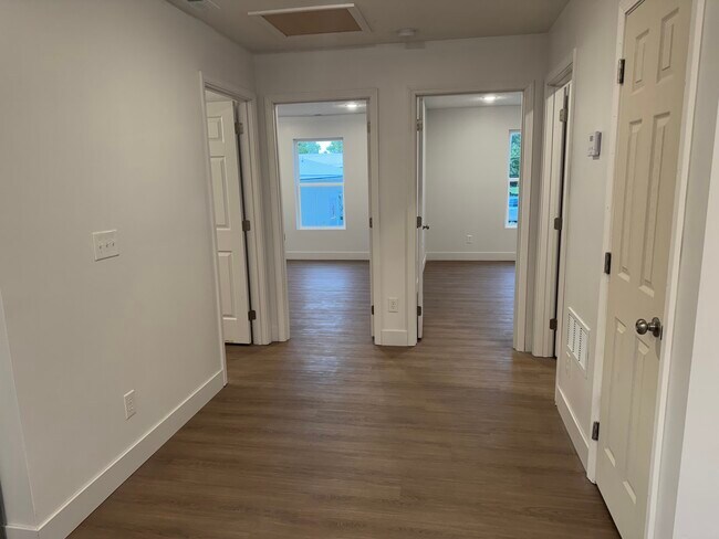 Entryway to both bedrooms