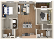 The Patent 2A - 2br, 2ba Floorplan