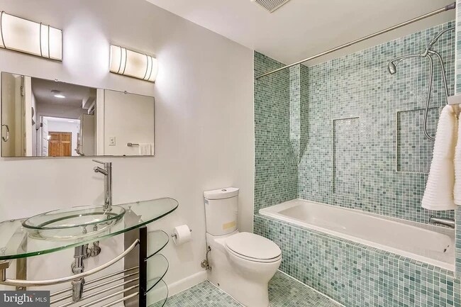 Downstairs bathroom with jacuzzi tub - 122 N Bradford St