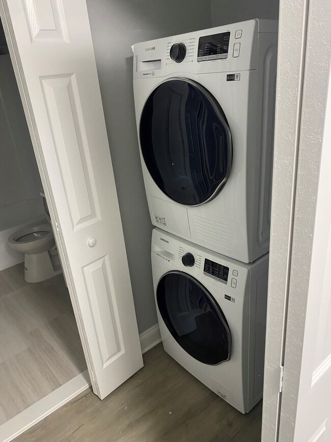 washer and dryer hall closet