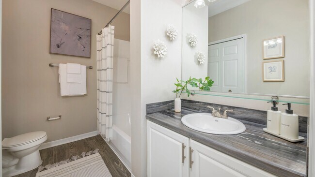 Step into a realm of opulence within the master bathroom, where grandeur reigns with its vast countertop space, a commanding oversized vanity, and abundant storage. This is where you, the true arbiter of luxury, indulge.