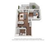 Nova Orbit 1 BD / 1 BA Third Floor Variation Floor Plan