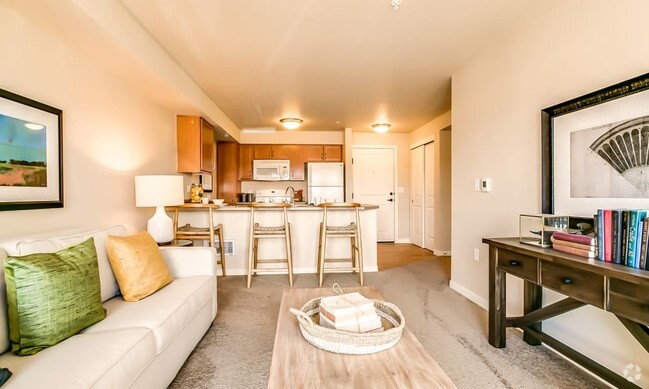 Model Kitchen + Living Room - Affinity at Olympia 55+ Rental