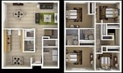 French Quarter Floor Plan - 4 Bedrooms with 2 1/2 Bathroomss