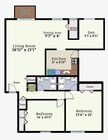 Two Bedroom Two Bath Den Garden Floorplan