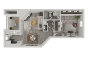 1 Bedroom 1 Bath 673 Square Feet