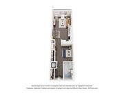 Explore this stylish studio apartment with a modern layout and efficient design.