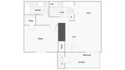 1 BR x 1 BA - A Floorplan