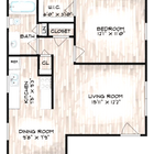 1 bed x 1 bath