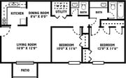 2BR/1.5BA