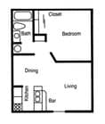 One Bedroom, One Bath