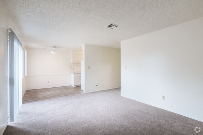 2BR, 2BA - 910SF - Living Room - Oakwood Village