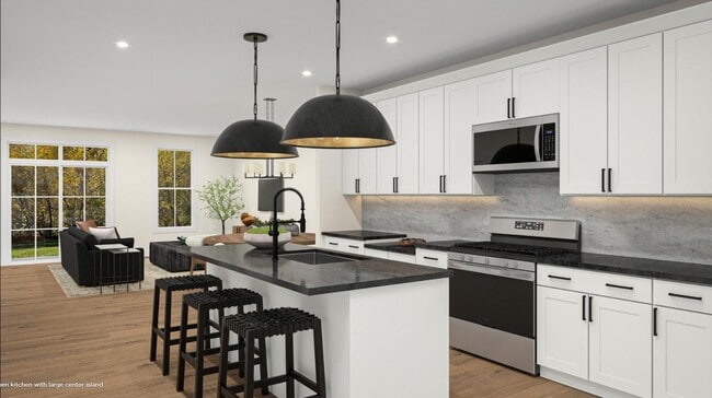 STAGED - Kitchen + Great Room - 7104 Donatello Dr