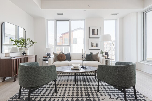 2-Bed, 2-Bath: Living Room - Daniels MPV2