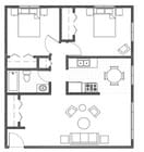 2BR/1BA