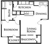 1BR/1BA